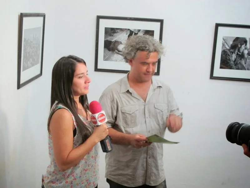 Eduardo Segura durante una entrevista en una exposición del festival de 2013